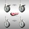 Service Caster 5 Inch 316SS Thermoplastic Rubber 10mm Threaded Stem Caster Lock Brake, 2PK SCC-SS316TSTTL20S514-TPRB-M1015-2-S2 - alternate 3